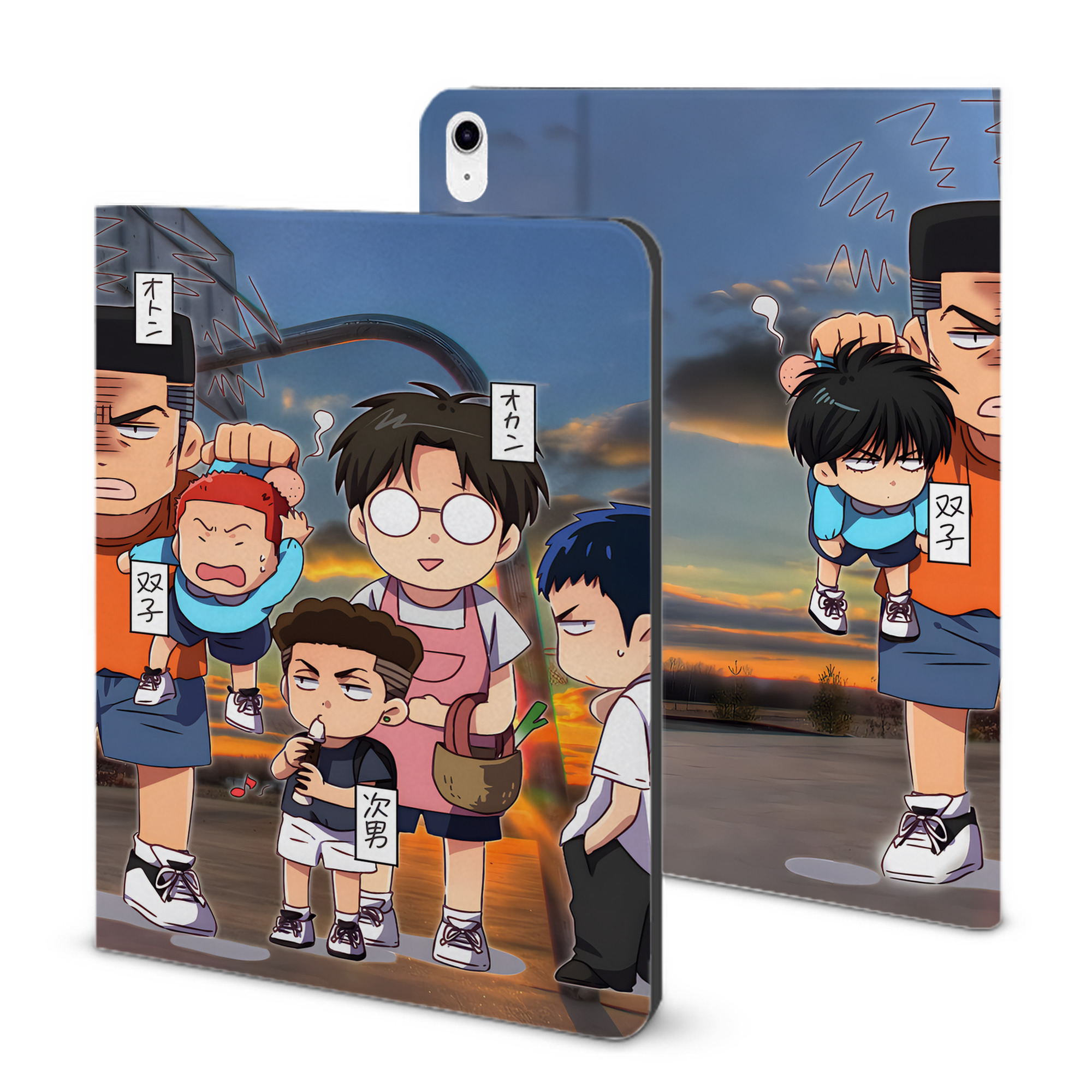（画像用） SLAM DUNK／スラムダンク IPad ケース ブック型 PUレザー TPU 耐衝撃 軽量 薄型 ペン収納なし 全面保護 IPad 各モデル対応